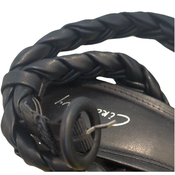 CIRCUS NY Women Black Braided Block Heel Strap Sandals, Size 9, Coquette Goth - Picture 11 of 11